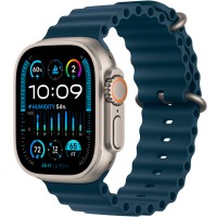 Apple Watch Ultra 2 GPS + Cellular, 49mm Titanium Case with Blue Ocean Band